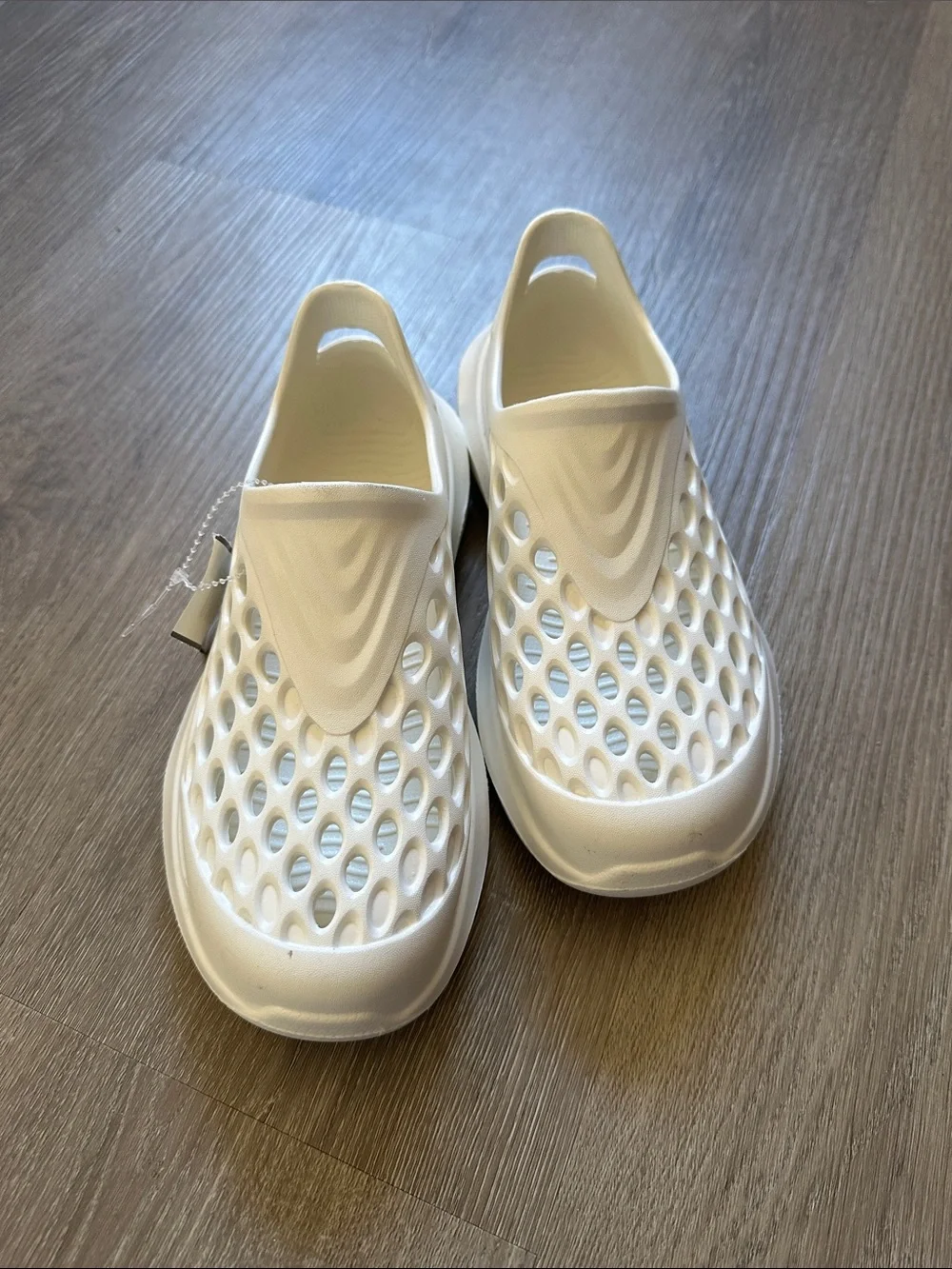 Kids White Slip-On Ventilated Water Shoes